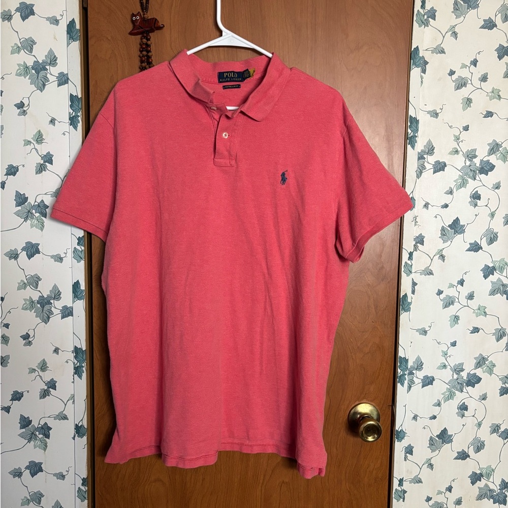 c-1 Ralph Lauren Men's Coral Polo Shirt